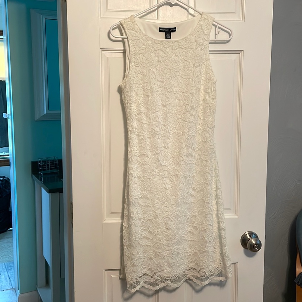 White Lace Dress—American Living Size 4